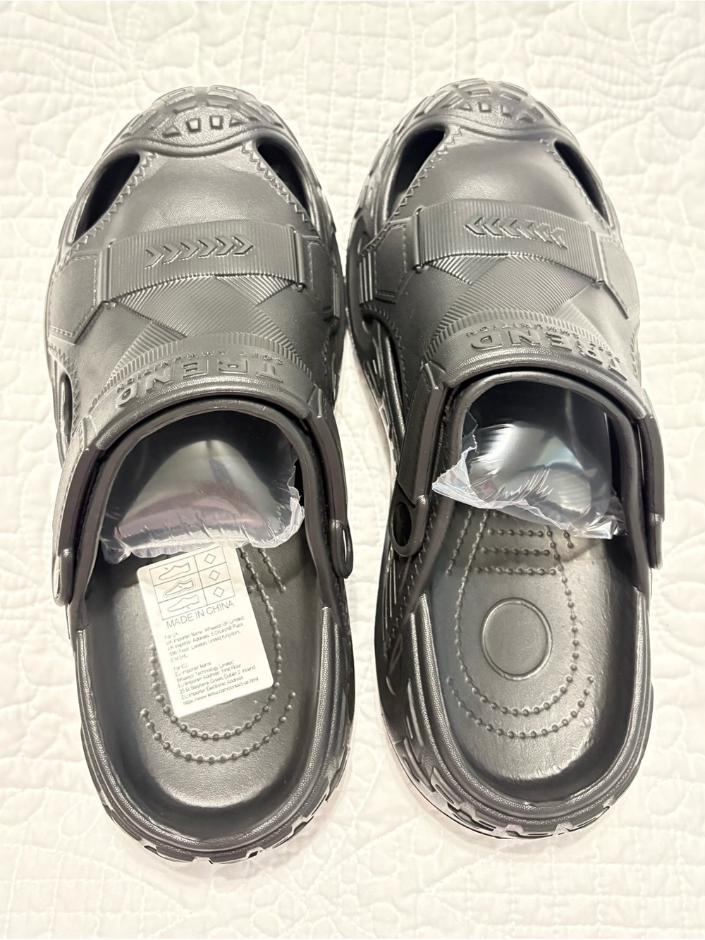 Men’s Black Slip-On Croc Style Shoes - Size 12-13
